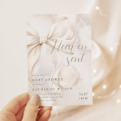 Invitation Le Ciel a envoyé Elegant Blanc Bow