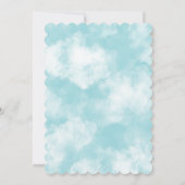 Invitation Le ciel envoyé| Baby shower| Bleu (Dos)