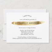 Invitation Le Ciel Gold Moderne est la Graduation Limite (Dos)