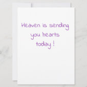 Invitation Le Ciel Vous Envoie Les Coeurs Aujourd'Hui (Dos)