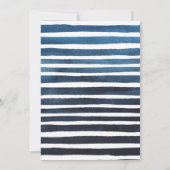 Invitation Le cinquième ballon d'argent d'anniversaire| Blue  (Dos)