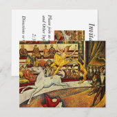 Invitation Le cirque de Georges Seurat (1891) (Devant / Derrière)