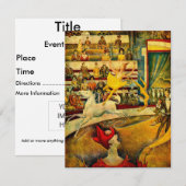 Invitation Le cirque de Georges Seurat (1891) (Devant / Derrière)