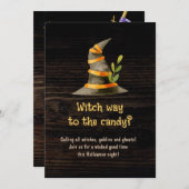 Invitation Le Citation d'Halloween de Candy Funny (Devant / Derrière)