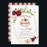 Invitation Le Citrouille blanc de Red Marsala fête son annive<br><div class="desc">Red Marsala Citrouille blanc est Turning One Birthday Invitation Peut être utilisé pour l'anniversaire de toute invitation d'âge.</div>