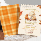 Invitation Le Citrouille d'automne brasse le Baby shower Feui