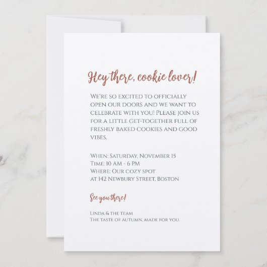 Invitation Le Citrouille d'or (Dos)