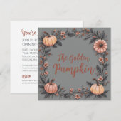 Invitation Le Citrouille d'or (Devant / Derrière)