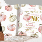 Invitation Le Citrouille rose Pastel fête son anniversaire