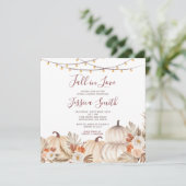 Invitation Le Citrouille rustique Boho tombe dans la Fête des (Debout devant)