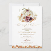 Invitation Le citrouille Tombe La Nuit Avant Le Dîner De La R (Devant)