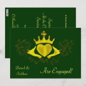 Invitation Le Claddagh (Or) (Devant / Derrière)