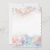 Invitation Le Cloud Nine Rainbow Baby shower nuageux (Dos)