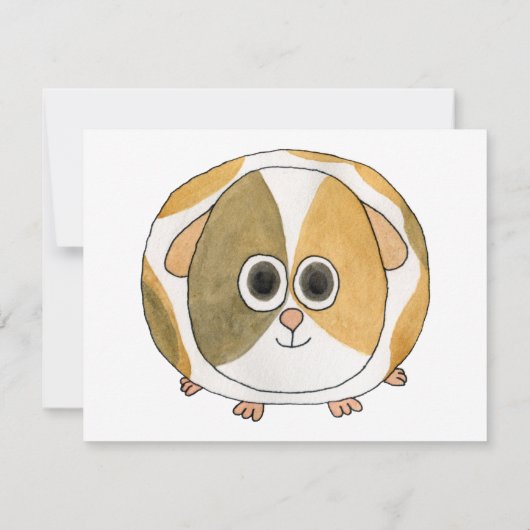 Invitation Le cochon de Guinée. (Dos)