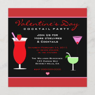 Invitation Le cocktail de Valentine