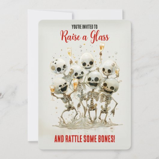 Invitation Le Code QR A Battu Quelques Os ! Halloween (Devant)