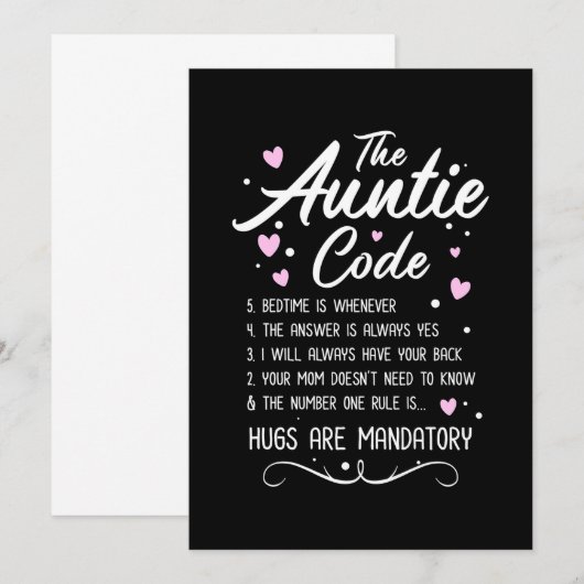 Invitation Le Code Tantine (Devant / Derrière)