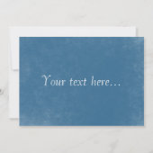 Invitation Le coeur bleu avec l'ange s'envole l'invitation (Dos)