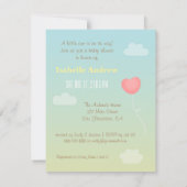 Invitation Le coeur d'arc-en-ciel monte en ballon des (Dos)