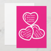 Invitation Le Coeur qui aime (Devant / Derrière)