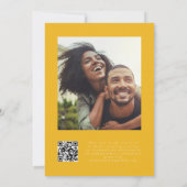 Invitation Le commencement de l'aventure Mariage jaune minima (Dos)