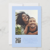 Invitation Le commencement de l'aventure Mariage Minimal Bleu (Dos)