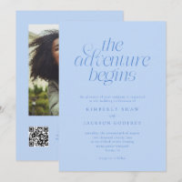 Le commencement de l'aventure Mariage Minimal Bleu