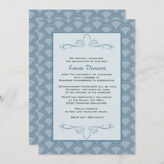 Invitation Le commencement honore l'invitation (Devant / Derrière)