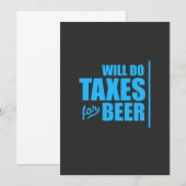 Invitation Le Comptable Effectuera Des Taxes Pour La Bière (Devant / Derrière)