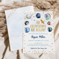 Le compte à rebours a commencé le Baby shower Blue