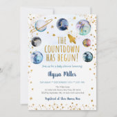 Invitation Le compte à rebours Blue Gold Space a commencé le  (Devant)