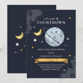 Invitation Le compte à rebours du Baby shower des garçons spa (Devant / Derrière)