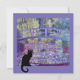 Invitation Le Conversation Noir et le pont japonais de Monet,