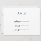 Invitation Le Conversation Noir - Joyeux Anniversaire (Dos)