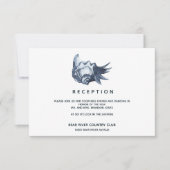 Invitation Le coquillage bleu | Salle De Réception De Mariage (Devant)