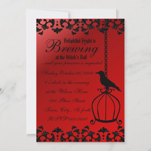 Invitation Le Corbeau et la cage (Devant)