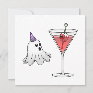 Invitation Le costume de fantôme et la soirée cocktail