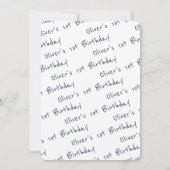 Invitation Le coup d'envoi du garçon 1er anniversaire (Dos)