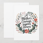 Invitation Le courage d'une mère inspire des héros (Devant / Derrière)