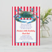 Invitation Le crabe bleu des basses terres en grèves - Rouge  (Debout devant)