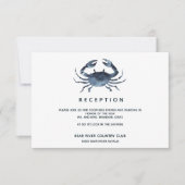 Invitation Le crabe bleu | Salle De Réception De Mariage (Devant)