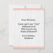 Invitation Le crâne de vache chic Boho sera-tu ma servante d' (Dos)