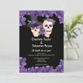 Invitation Le crâne jusqu'à la mort nous Mariage (Debout devant)