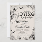 Invitation Le crâne meurt à la fête d'Halloween fête d'annive (Devant)