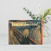 Invitation Le cri Edvard Munch Art Expressionniste Moderne (Debout devant)