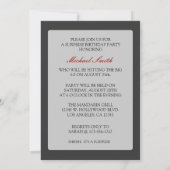 Invitation Le cri perçant - quarantième anniversaire drôle (Dos)