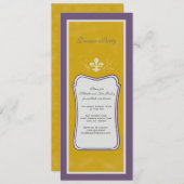 Invitation Le cru a inspiré Fleur de Lis Party (Devant / Derrière)