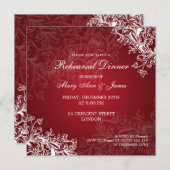 Invitation Le cru de dîner de répétition de mariage (Devant / Derrière)