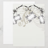 Invitation Le cru encadre l'invitation (Devant / Derrière)