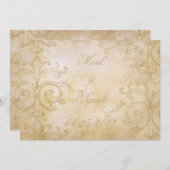 Invitation Le cru met en rouleau l'invitation (Devant / Derrière)